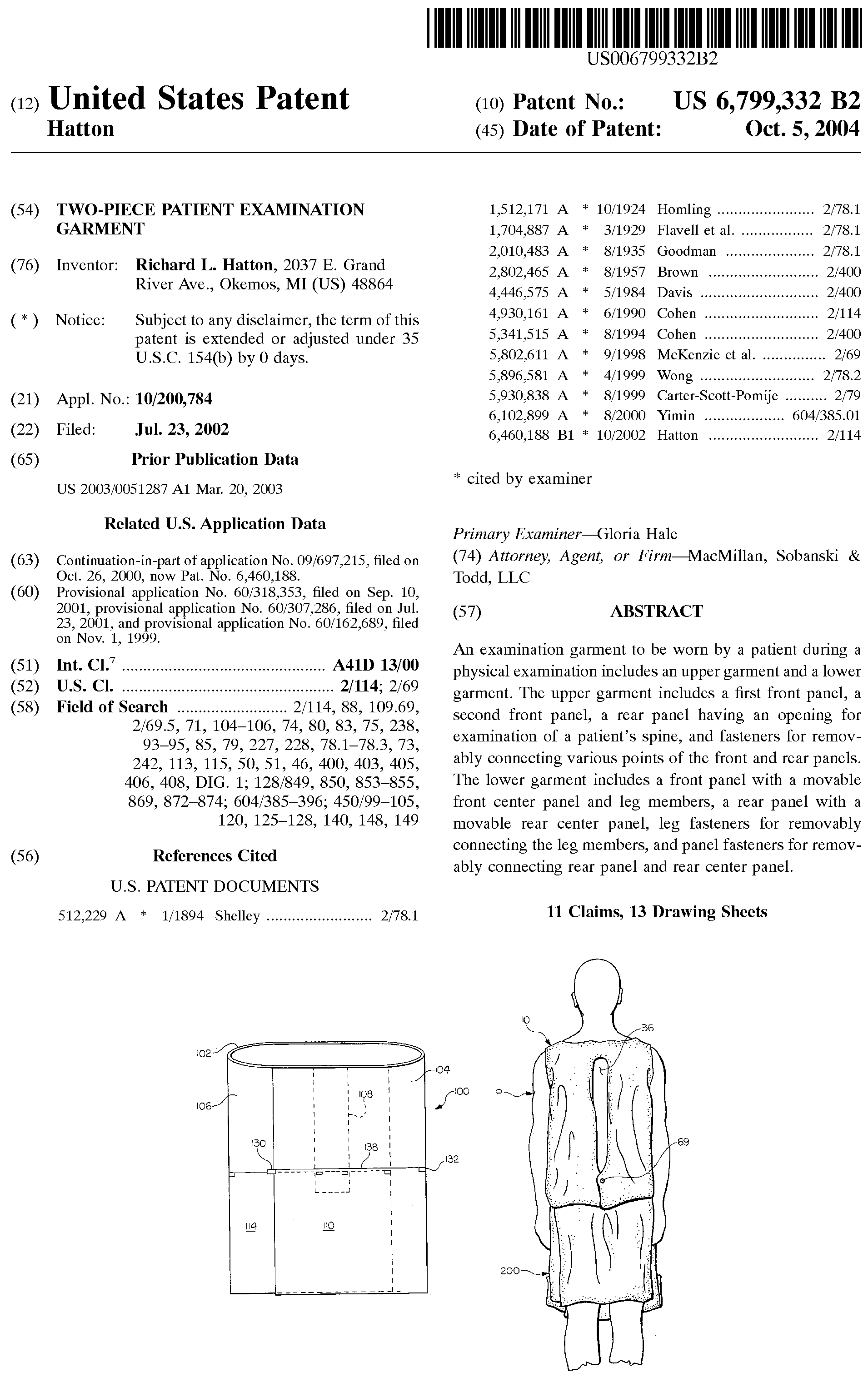 Click to Stick!/Click to Scroll. Large Patent Application page 01 Image