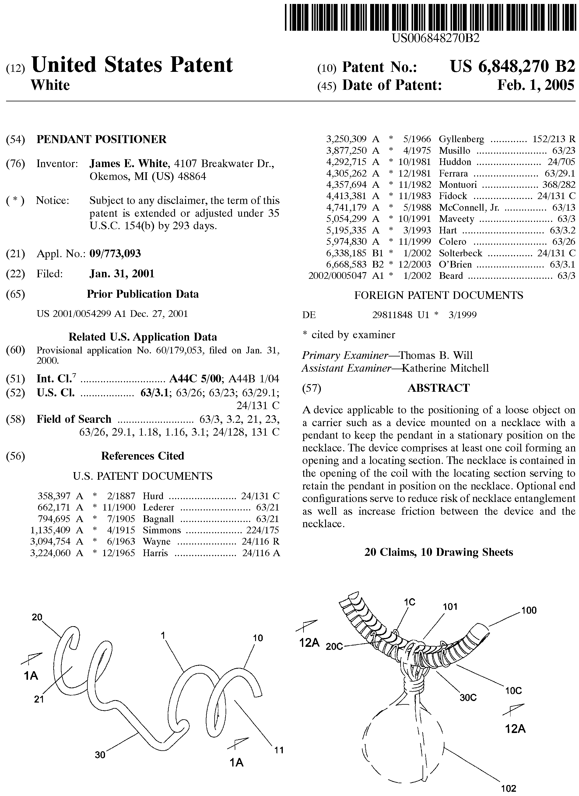 Click to Stick!/Click to Scroll. Large Patent Application page 01 Image
